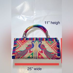 Hand made small fabric women’s bag.
